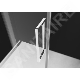 Polysan Rolls Line - Porte de douche coulissante 1600x 2000 mm, aluminium poli/verre transparent RL1615