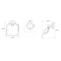 Sapho X-STEEL - Porte-rouleau toilette avec couvercle, inox XS701