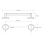 Sapho X-Round - Porte-serviettes, longueur 500 mm, chrome XR408