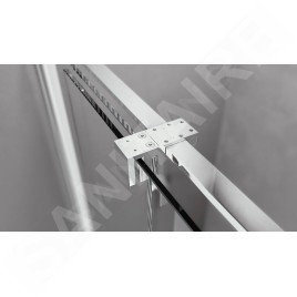 Polysan Rolls Line - Porte de douche coulissante 1600x 2000 mm, aluminium poli/verre transparent RL1615