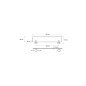 Sapho X-Round - Tablette murale 600x130 mm, verre/chrome XR610