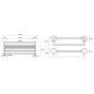 Sapho X-Round - Tablette murale pour serviettes, longeur 650 mm, chrome XR419 Sapho X-Round - Tablette murale pour serviettes, longeur 650 mm, chrome XR419