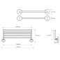 Sapho X-Round - Tablette murale pour serviettes 655 mm, chrome XR420 Sapho X-Round - Tablette murale pour serviettes 655 mm, chrome XR420