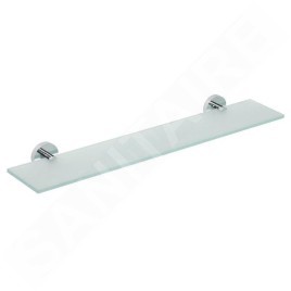 Sapho X-Round - Tablette murale, longeur 600 mm, verre/chrome XR609