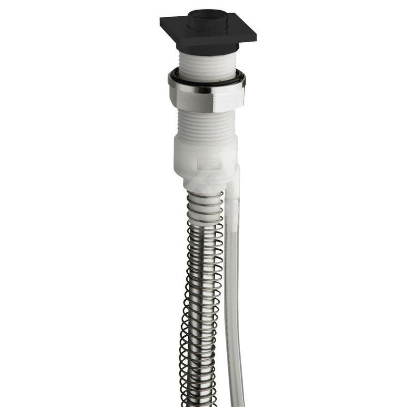 Sapho Manchons - Manchon carré pour douche sur le bord de la baignoire avec flexible, noir mat PD46813 Sapho Manchons - Manchon carré pour douche sur le bord de la baignoire avec flexible, noir mat PD46813