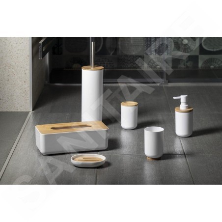 Aqualine Snow - Coupelle pour brosses à dents et dentifrice, blanche 7579