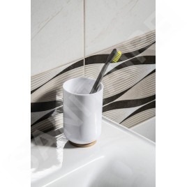 Aqualine Snow - Coupelle pour brosses à dents et dentifrice, blanche 7579