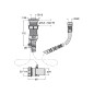 Sapho Manchons - Manchon carré pour douche sur le bord de la baignoire avec flexible, noir mat PD46813 Sapho Manchons - Manchon carré pour douche sur le bord de la baignoire avec flexible, noir mat PD46813