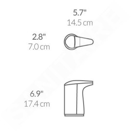 Simplehuman Accessoires de salle de bains - Distributeur de savon sans contact 237 ml, blanc ST1018