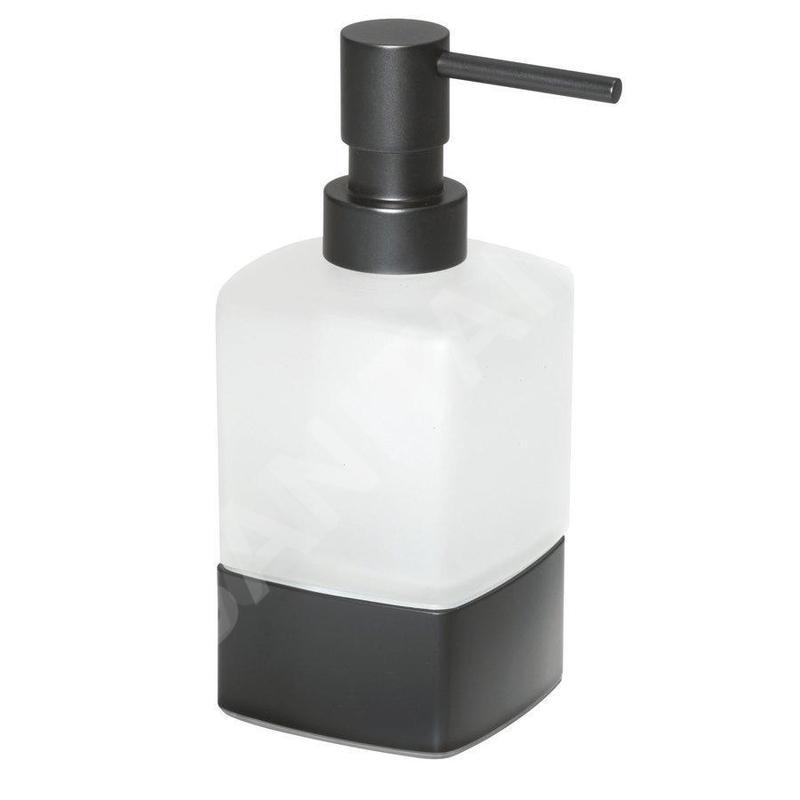Sapho Accessoires de salle de bains Gedy - Distributeur de savon Lounge à poser, blanc/noir mat 545514