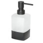 Sapho Accessoires de salle de bains Gedy - Distributeur de savon Lounge à poser, blanc/noir mat 545514