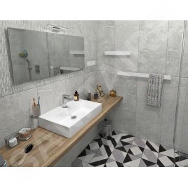 Sapho Patron - Porte-serviettes, longueur 800 mm, blanc PX036