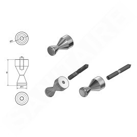 Sapho Accessoires - Crochet simple, chrome 1301-12
