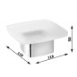 Sapho Accessoires de salle de bains Gedy - Distributeur de savon Lounge, verre dépoli/noir mat 545114