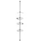 Simplehuman Accessoires de salle de bains - Barre d'angle avec étagères réglables, inox BT1062