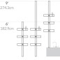 Simplehuman Accessoires de salle de bains - Barre d'angle avec étagères réglables, inox BT1062