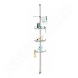 Simplehuman Accessoires de salle de bains - Barre d'angle avec étagères réglables, inox BT1062