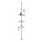 Simplehuman Accessoires de salle de bains - Barre d'angle avec étagères réglables, inox BT1062