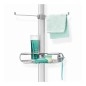 Simplehuman Accessoires de salle de bains - Barre d'angle avec étagères réglables, inox BT1062