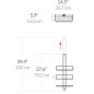 Simplehuman Accessoires de salle de bains - Tablette pour douche Caddy Plus, réglable, inox BT1099