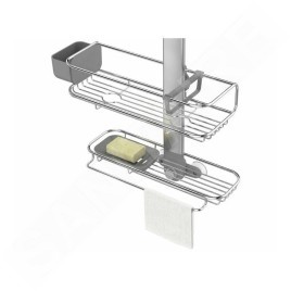 Simplehuman Accessoires de salle de bains - Tablette pour douche Caddy Plus, réglable, inox BT1099