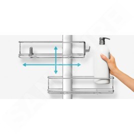 Simplehuman Accessoires de salle de bains - Tablette pour douche Caddy Plus, réglable, inox BT1099