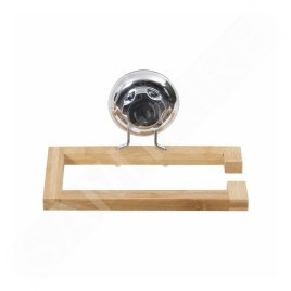 Compactor Bestlock - Porte-rouleau de papier toilette, bambou/ chrome RAN5804