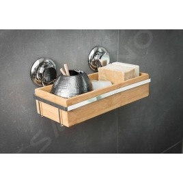 Compactor Bestlock - Porte-savon 276 x 148 x 127 mm, bambou/chrome RAN5807