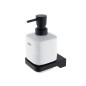 Nimco Maya - Distributeur de savon avec support, blanc/noir mat MAC 29031K-T-90