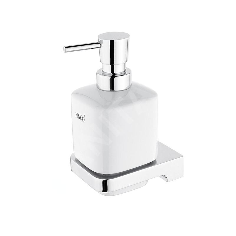 Nimco Maya - Distributeur de savon avec support, blanc/chrome MA 29031K-26