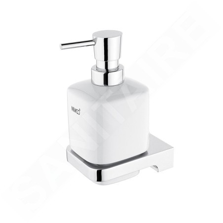 Nimco Maya - Distributeur de savon avec support, blanc/chrome MA 29031K-T-26