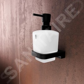 Nimco Maya - Distributeur de savon avec support, noir mat MAC 29031C-T-90