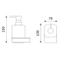 Nimco Nikau - Distributeur de savon avec support, 250 ml, verre mat / chrome NK 30031C-26