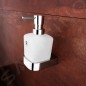 Nimco Nikau - Distributeur de savon avec support, 250 ml, verre mat / chrome NK 30031C-26