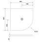 Polysan Flexia - Receveur de douche, 800x800 mm, possibilité de modifier les dimensions, blanc 91171 Polysan Flexia - Receveur de douche, 800x800 mm, possibilité de modifier les dimensions, blanc 91171