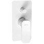 Sapho Spy - Mitigeur encastré de douche avec corps d'encastrement, 2 sorties, blanc mat PY42/14
