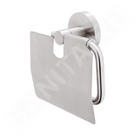 Nimco Unix - Porte-papier hygiénique avec couvercle, acier inoxydable brossé UNM 13055B-10