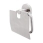 Nimco Unix - Porte-papier hygiénique avec couvercle, acier inoxydable brossé UNM 13055B-10