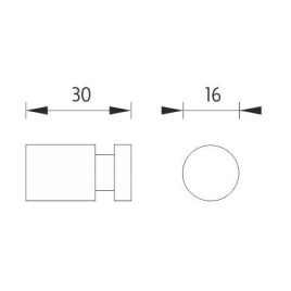 Nimco Unix - Crochet, acier inoxydable brossé UNM 13054S-10