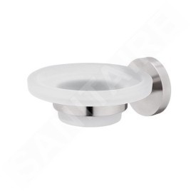 Nimco Unix - Distributeur de savon avec support, verre dépoli/acier inoxydable découpé UNM 13059W-10