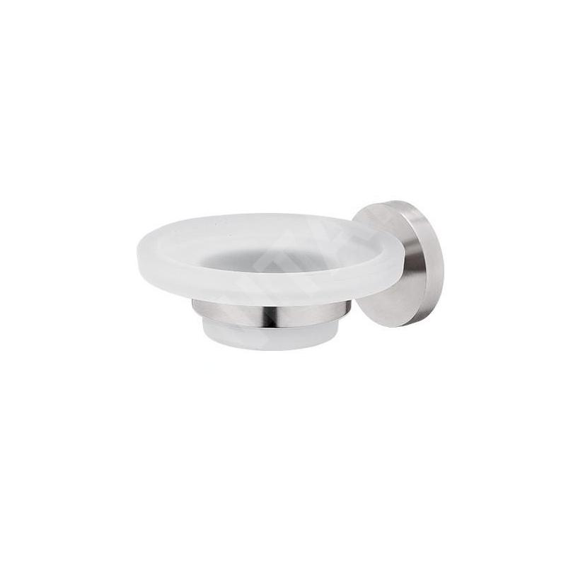 Nimco Unix - Distributeur de savon avec support, verre dépoli/acier inoxydable découpé UNM 13059W-10