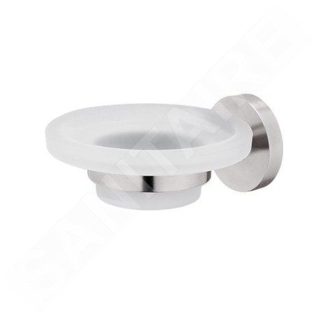 Nimco Unix - Distributeur de savon avec support, verre dépoli/acier inoxydable découpé UNM 13059W-10