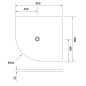 Polysan Flexia - Receveur de douche, 900x800 mm, possibilité de modifier les dimensions, blanc 91231 Polysan Flexia - Receveur de douche, 900x800 mm, possibilité de modifier les dimensions, blanc 91231