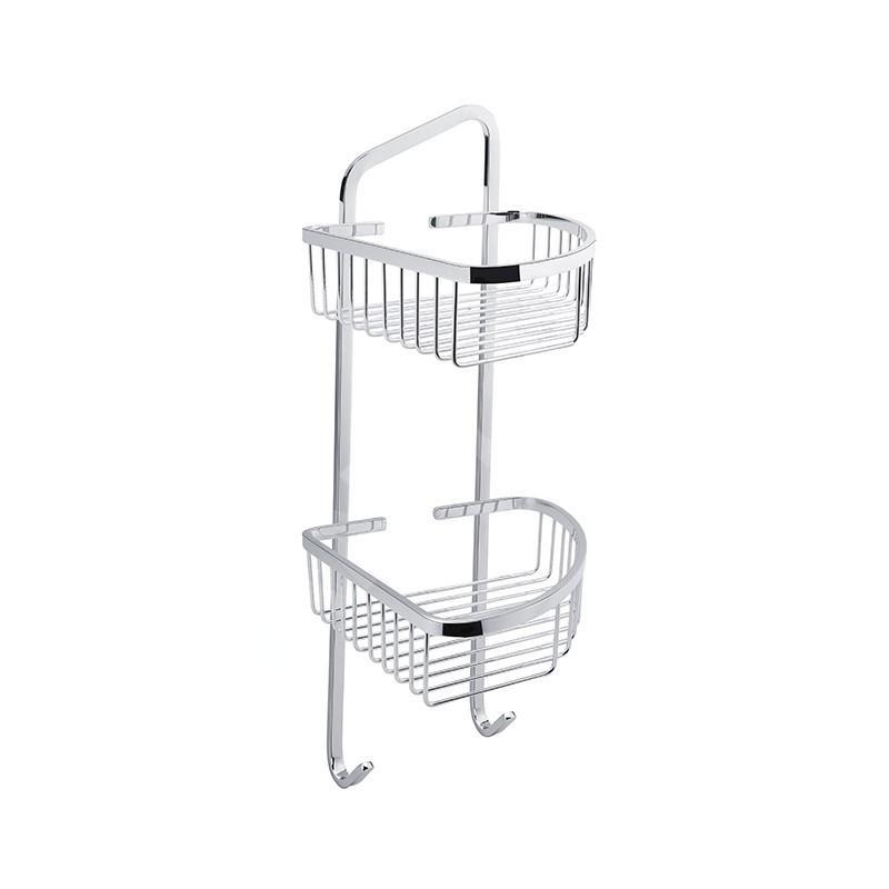 Nimco Open - Etagère en fil métallique, d'angle, 210x210x460 mm, chromée OP 121D-26