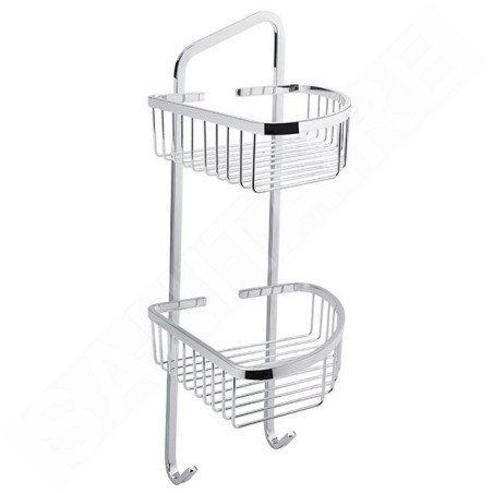 Nimco Open - Etagère en fil métallique, d'angle, 210x210x460 mm, chromée OP 121D-26