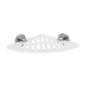 Nimco Unix - Tablette d'angle IXI, 230 mm, plexiglas mat/acier inoxydable poli UNM X212-10