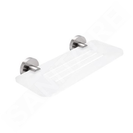 Nimco Unix - Tablette IXI, longueur 300 mm, plexiglas mat/acier inoxydable poli UNM X330-10