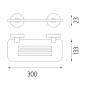 Nimco Unix - Tablette IXI, longueur 300 mm, plexiglas mat/acier inoxydable poli UNM X330-10