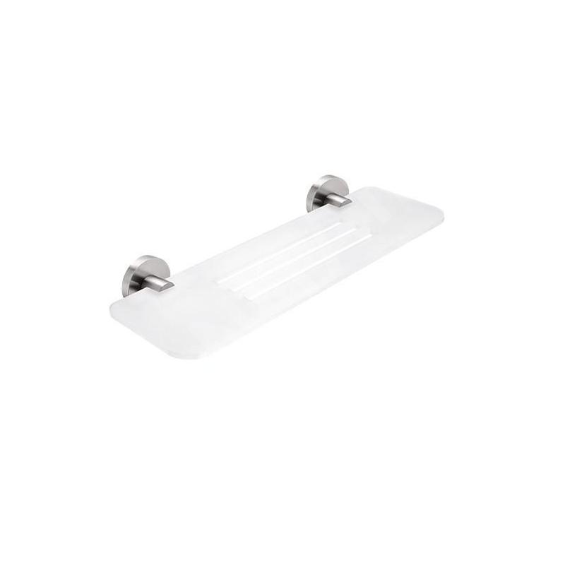 Nimco Unix - Tablette IXI, longueur 400 mm, plexiglas mat/acier inoxydable poli UNM X340-10