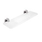 Nimco Unix - Tablette IXI, longueur 400 mm, plexiglas mat/acier inoxydable poli UNM X340-10